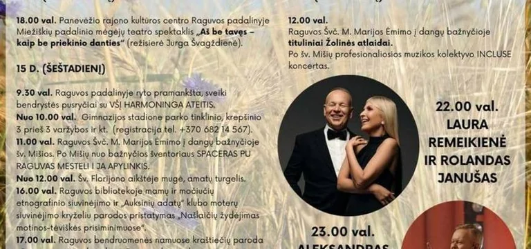 Raguvos 525-mečio šventė rugpjūčio 14–16 d. – nemokama