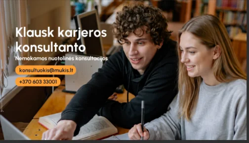 8–12 klasių mokiniams – nemokama pagalba renkantis ateitį